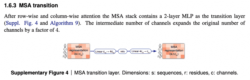 MSA transition block
